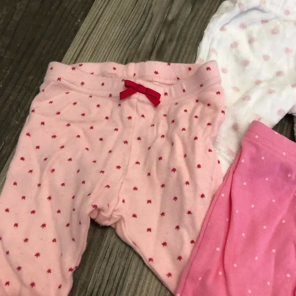 Carters Baby‎ girl 3 months pink printed leggings bundle